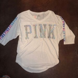 NWT Pink 3/4 length sleeves shirt